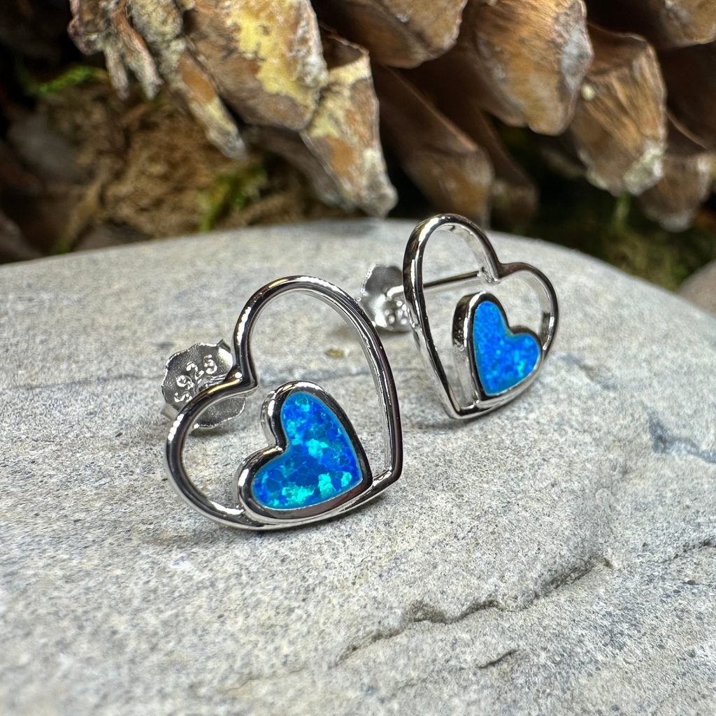 Double Heart Stud Earrings