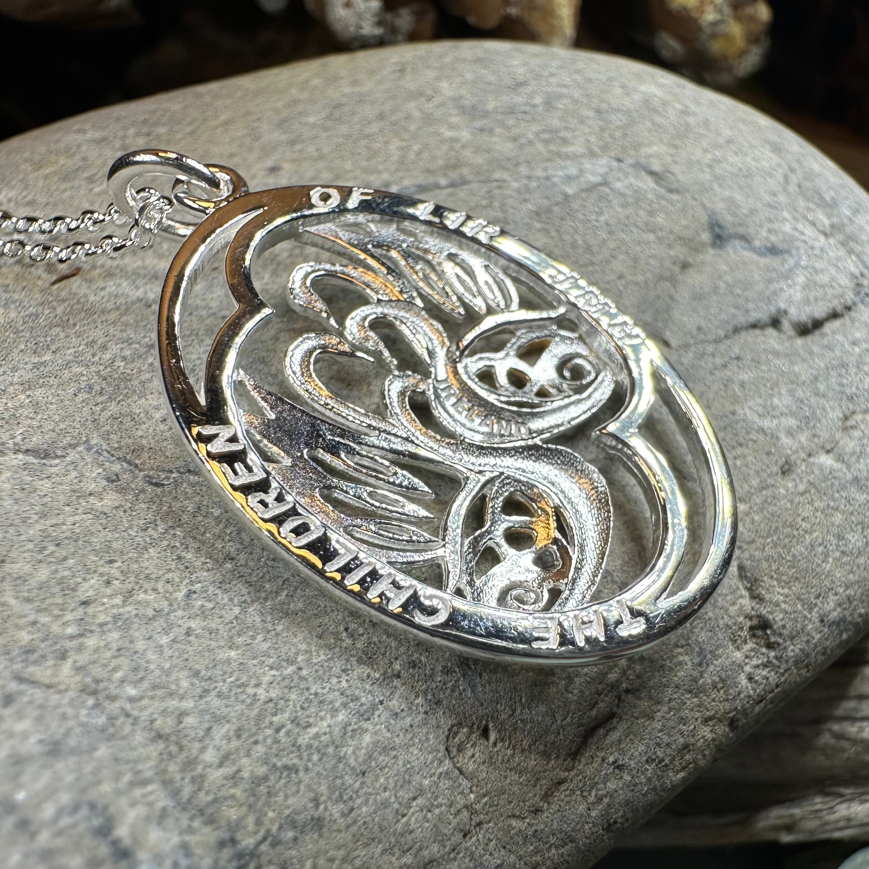 Golden Children of Lir Swan Necklace