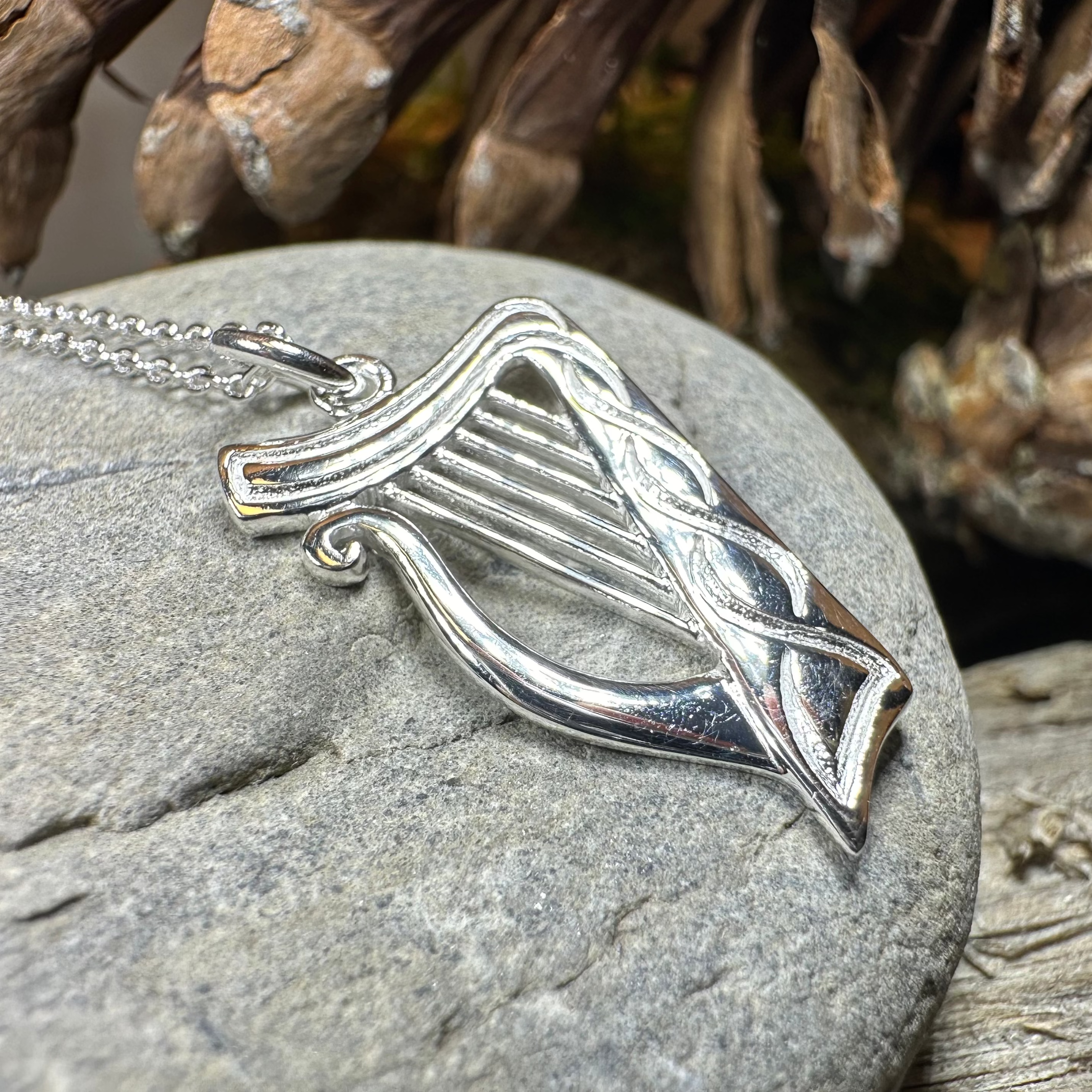 Alianna Irish Harp Necklace