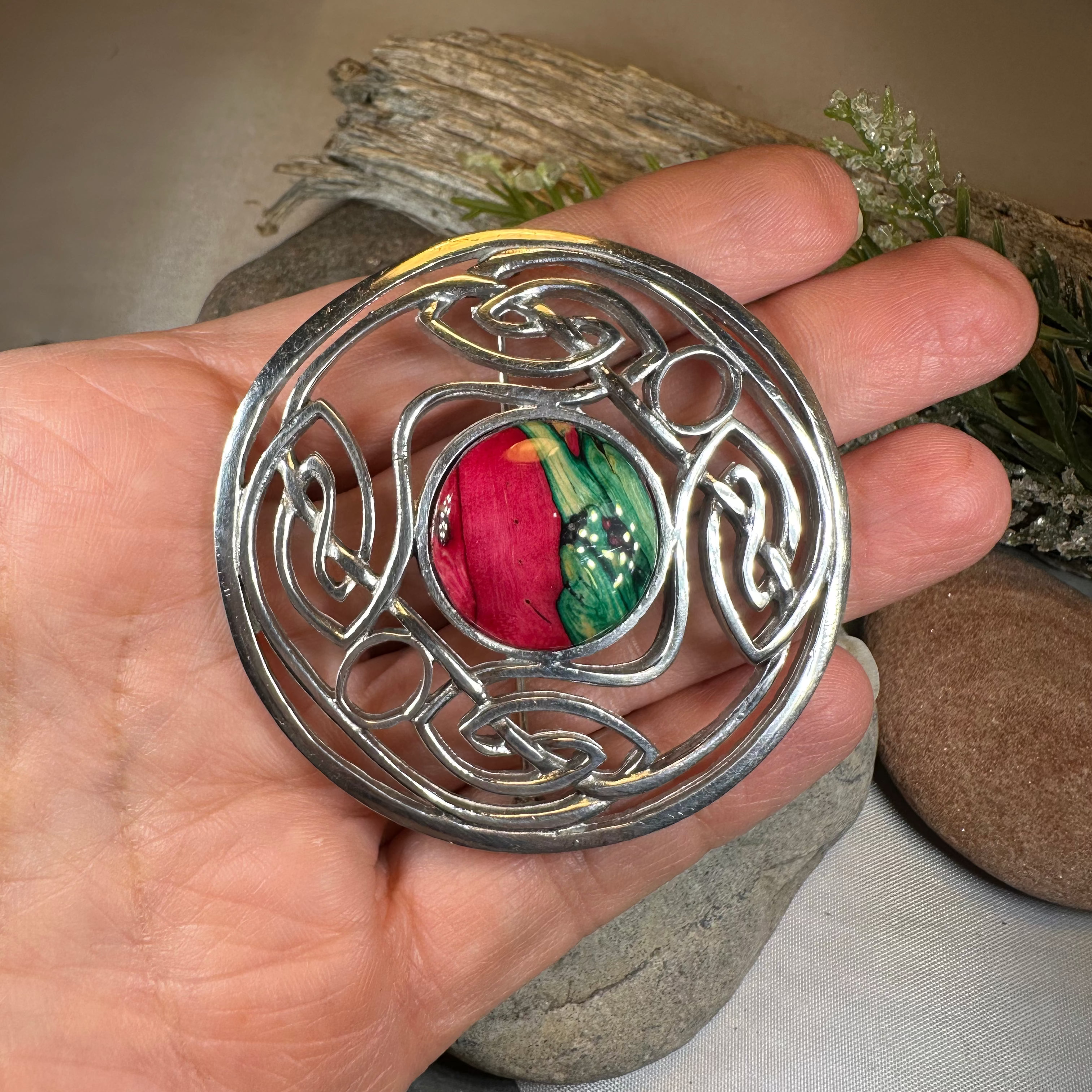 Heathergems Celtic Knot Brooch - Classic Scottish Jewelry