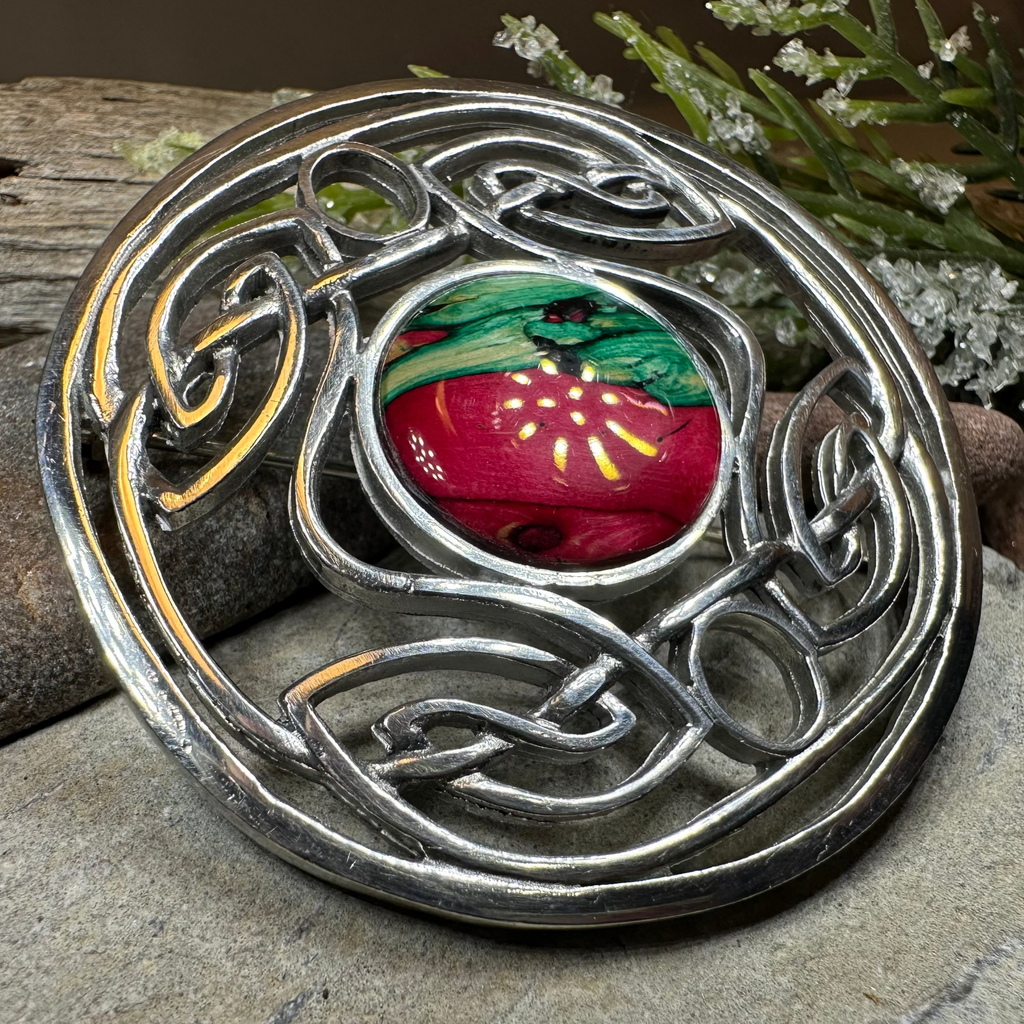 Heathergems Celtic Knot Brooch - Classic Scottish Jewelry