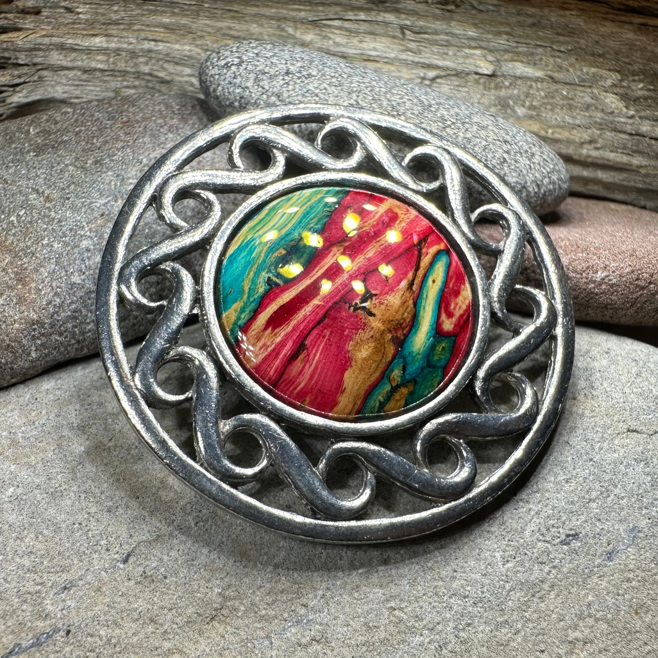 Heathergems Scottish Celtic Brooch - Handmade in Scotland