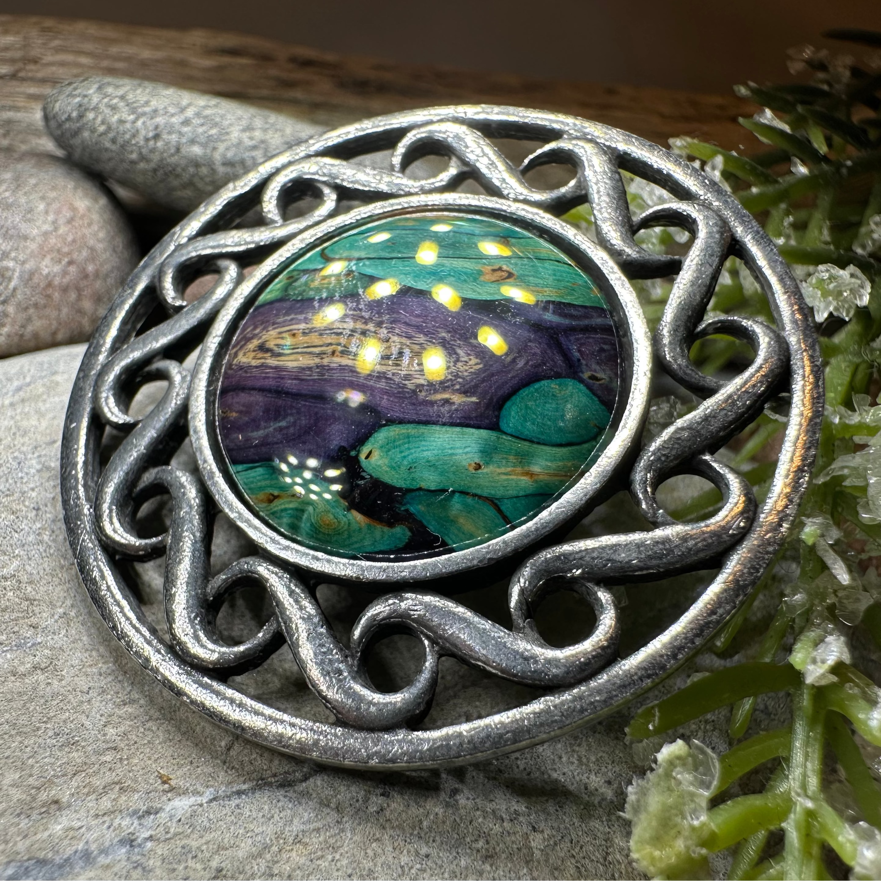 Heathergems Scottish Celtic Brooch - Handmade in Scotland