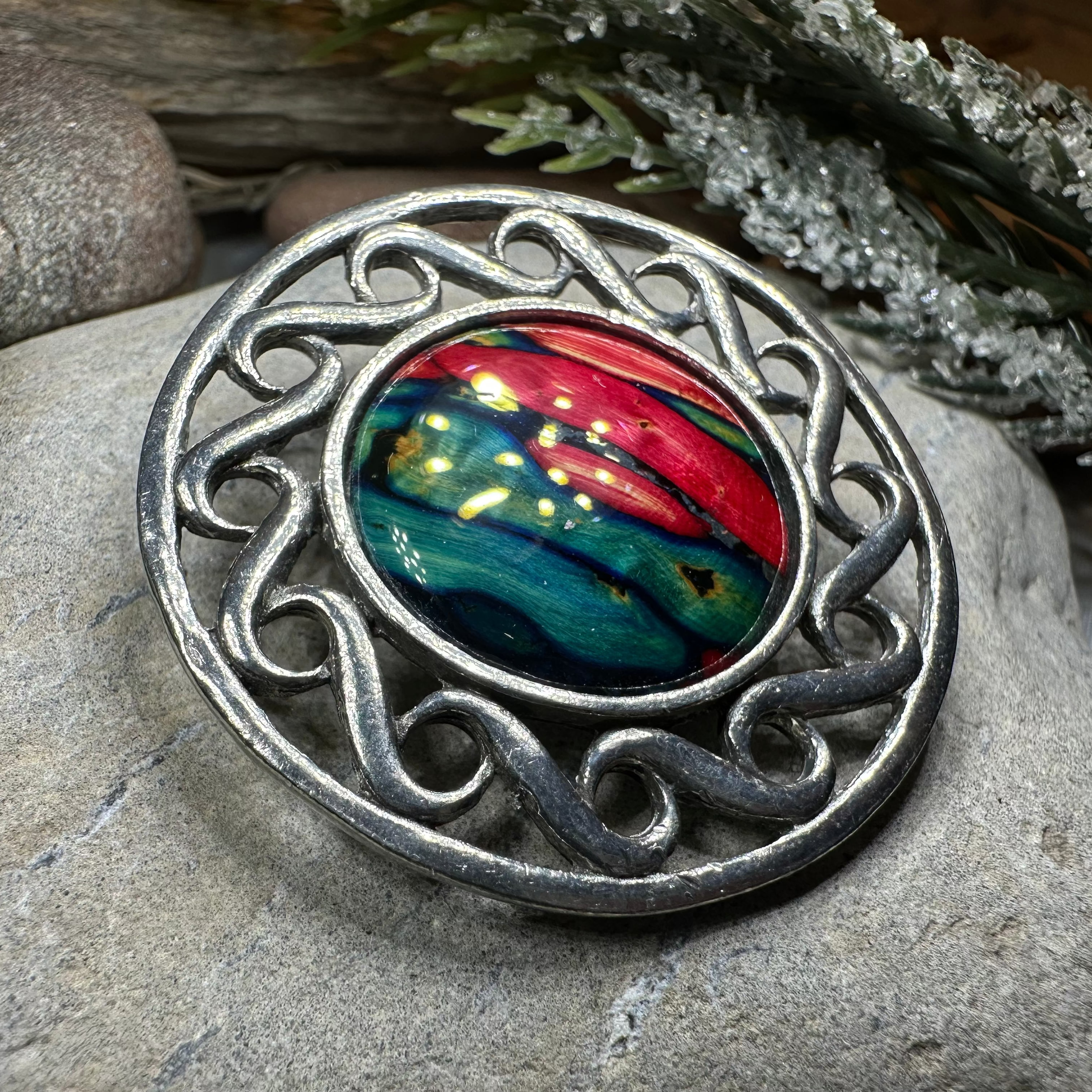 Heathergems Scottish Celtic Brooch - Handmade in Scotland