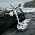 Sea Fairy Mermaid Necklace in Sterling Silver