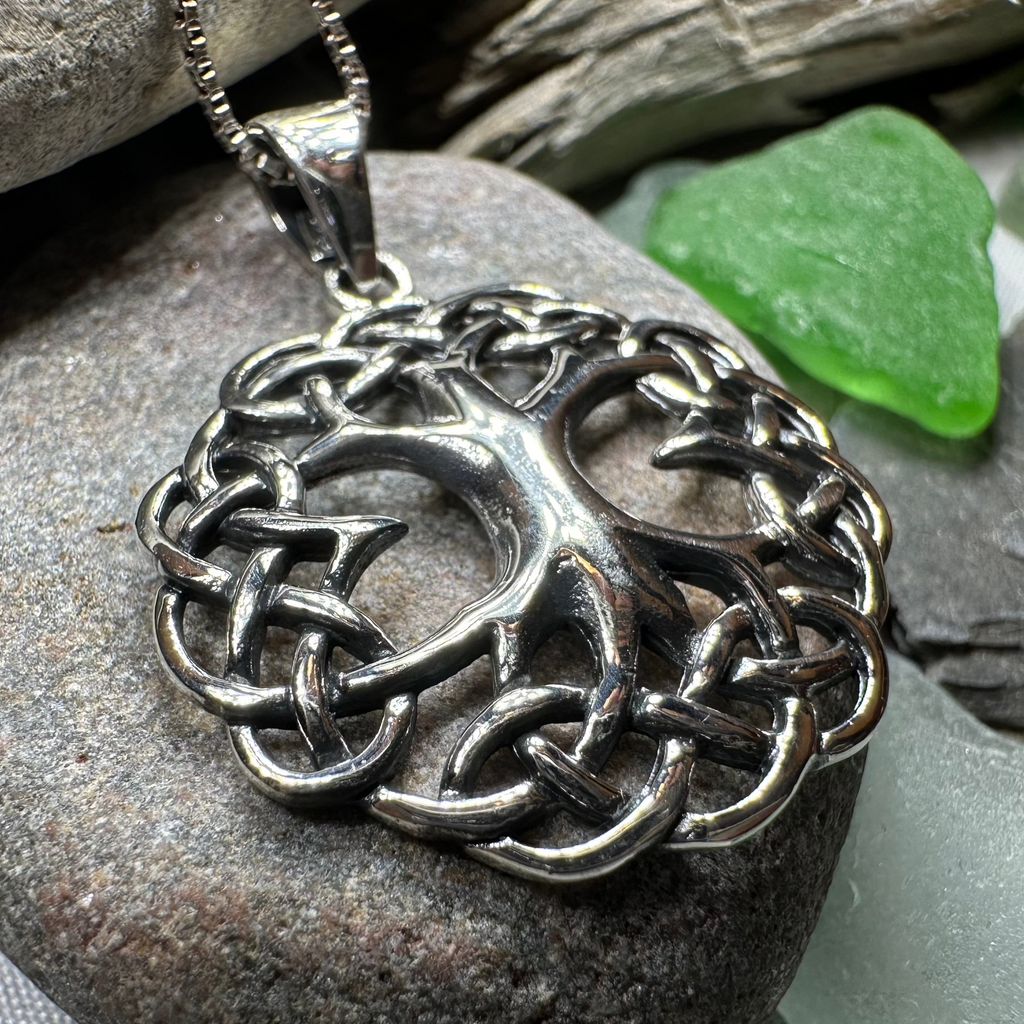 Cynthia Celtic Tree of Life Necklace in Sterling Silver