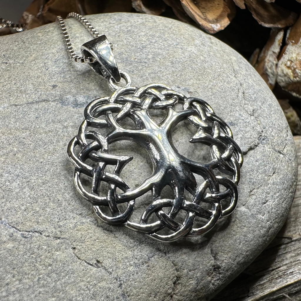 Cynthia Celtic Tree of Life Necklace in Sterling Silver