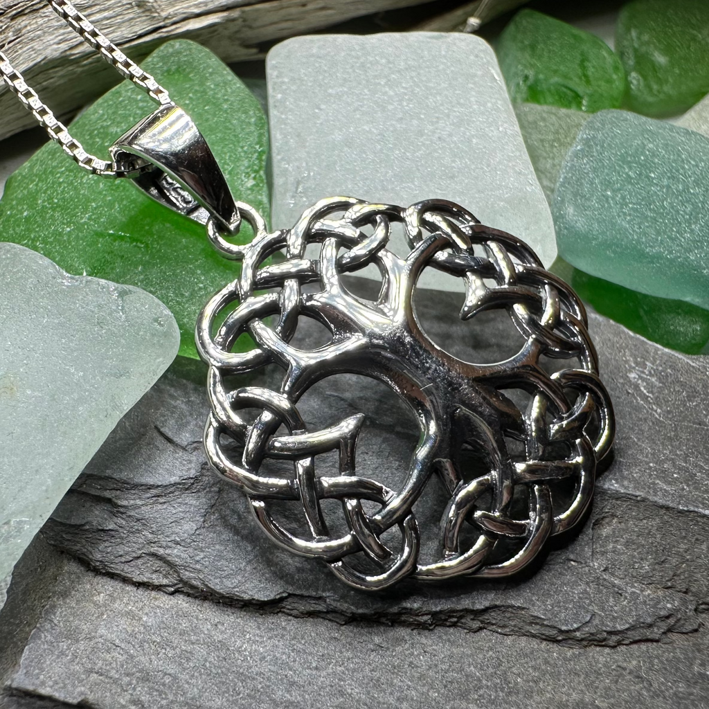 Cynthia Celtic Tree of Life Necklace in Sterling Silver