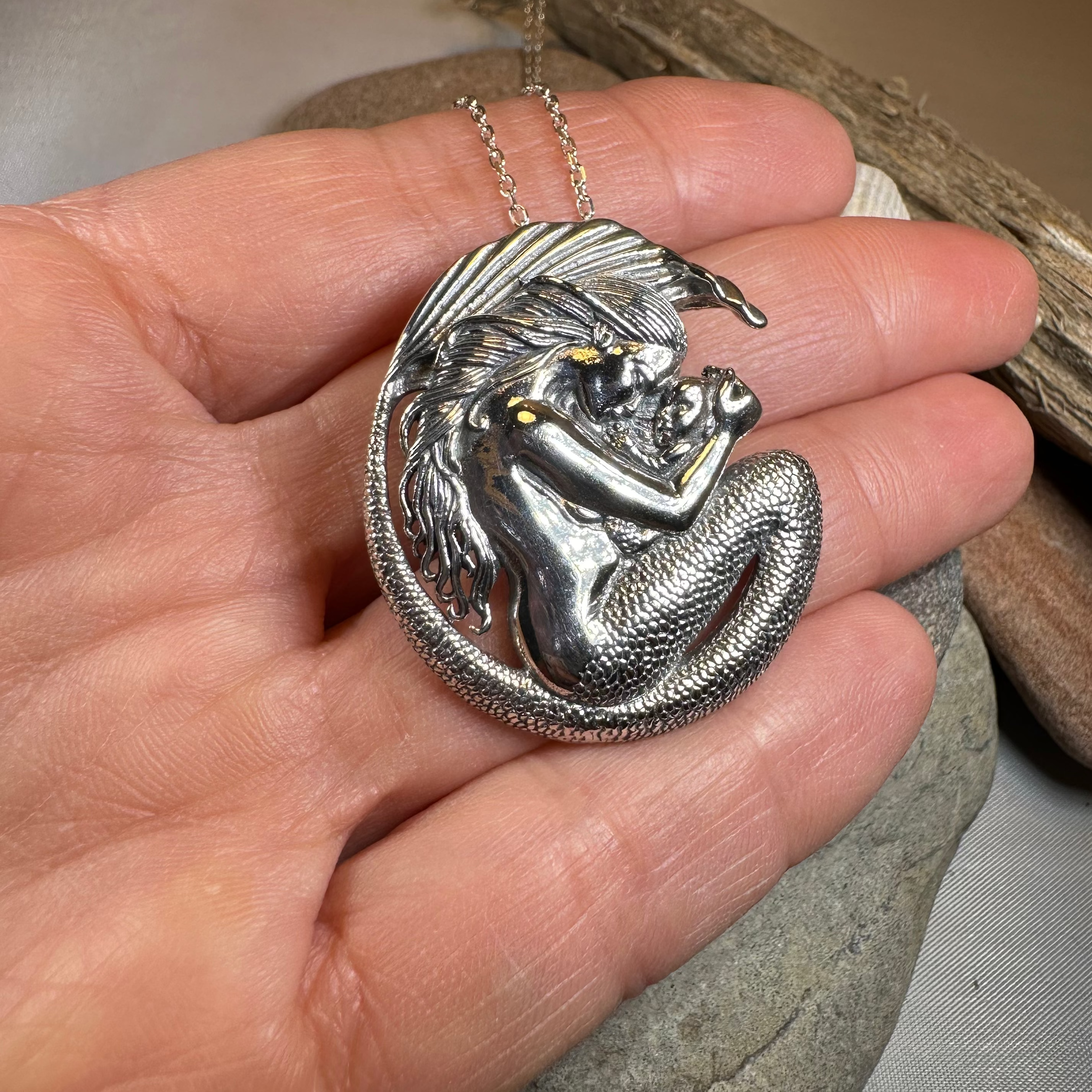 Loving Motherhood Mermaid Necklace