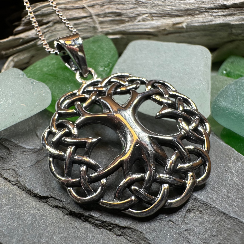Cynthia Celtic Tree of Life Necklace in Sterling Silver
