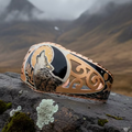 Wolf Spirit Copper Cuff Bracelet