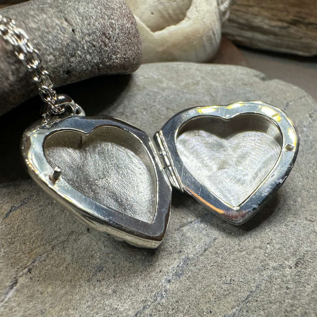 Rose Bouquet Locket Necklace in Sterling Silver