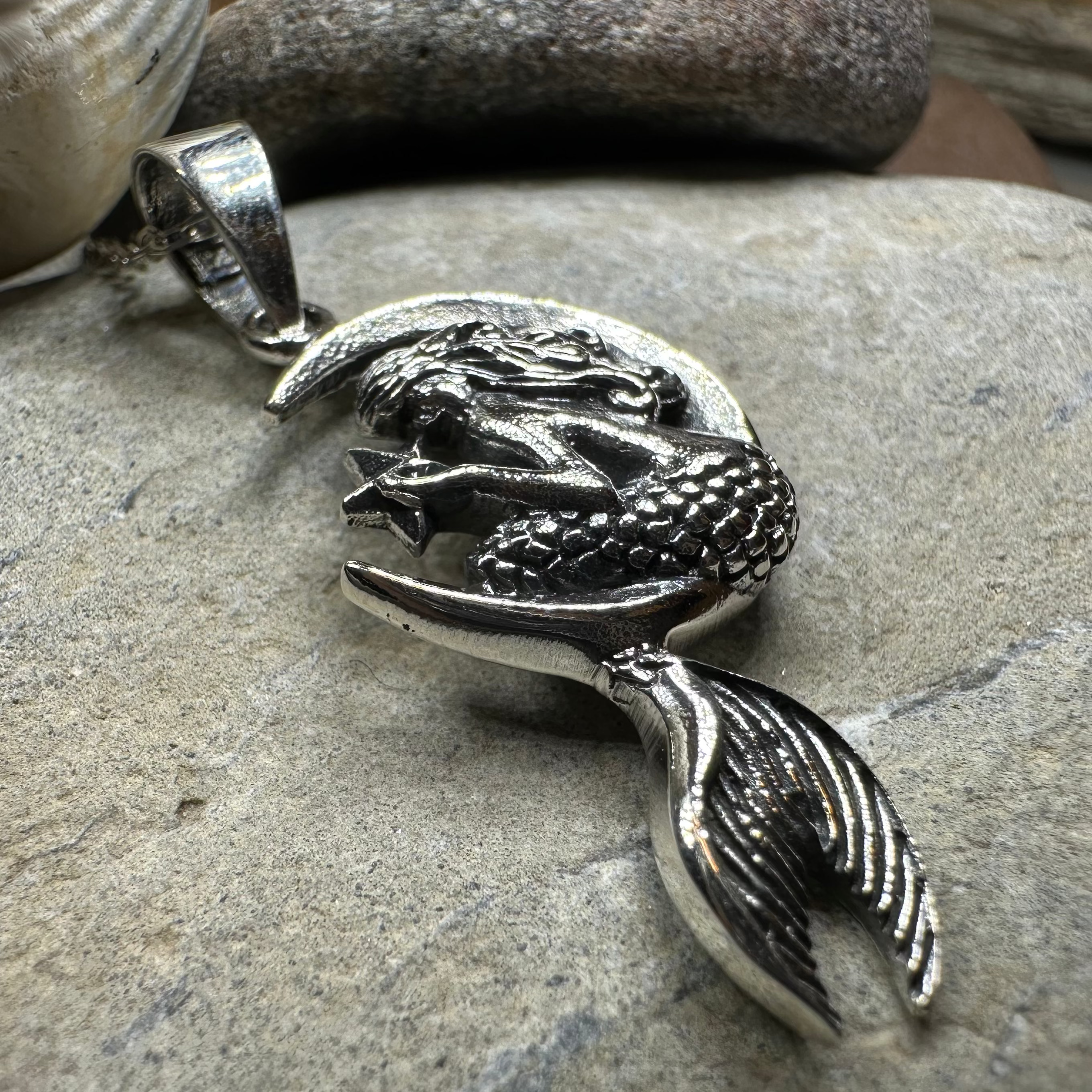 Mermaid on the Moon Necklace