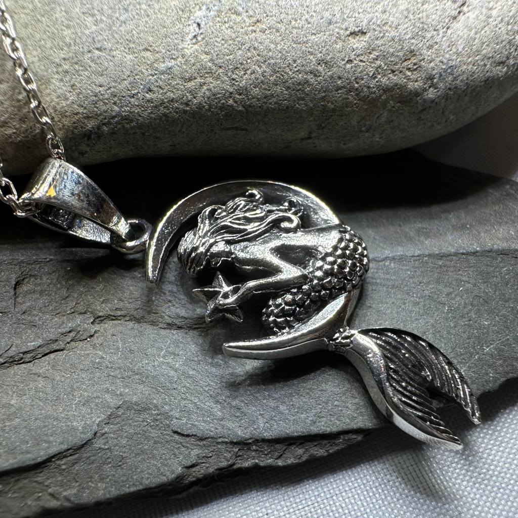 Mermaid on the Moon Necklace