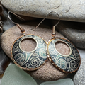 Renewal Celtic Spiral Copper Earrings