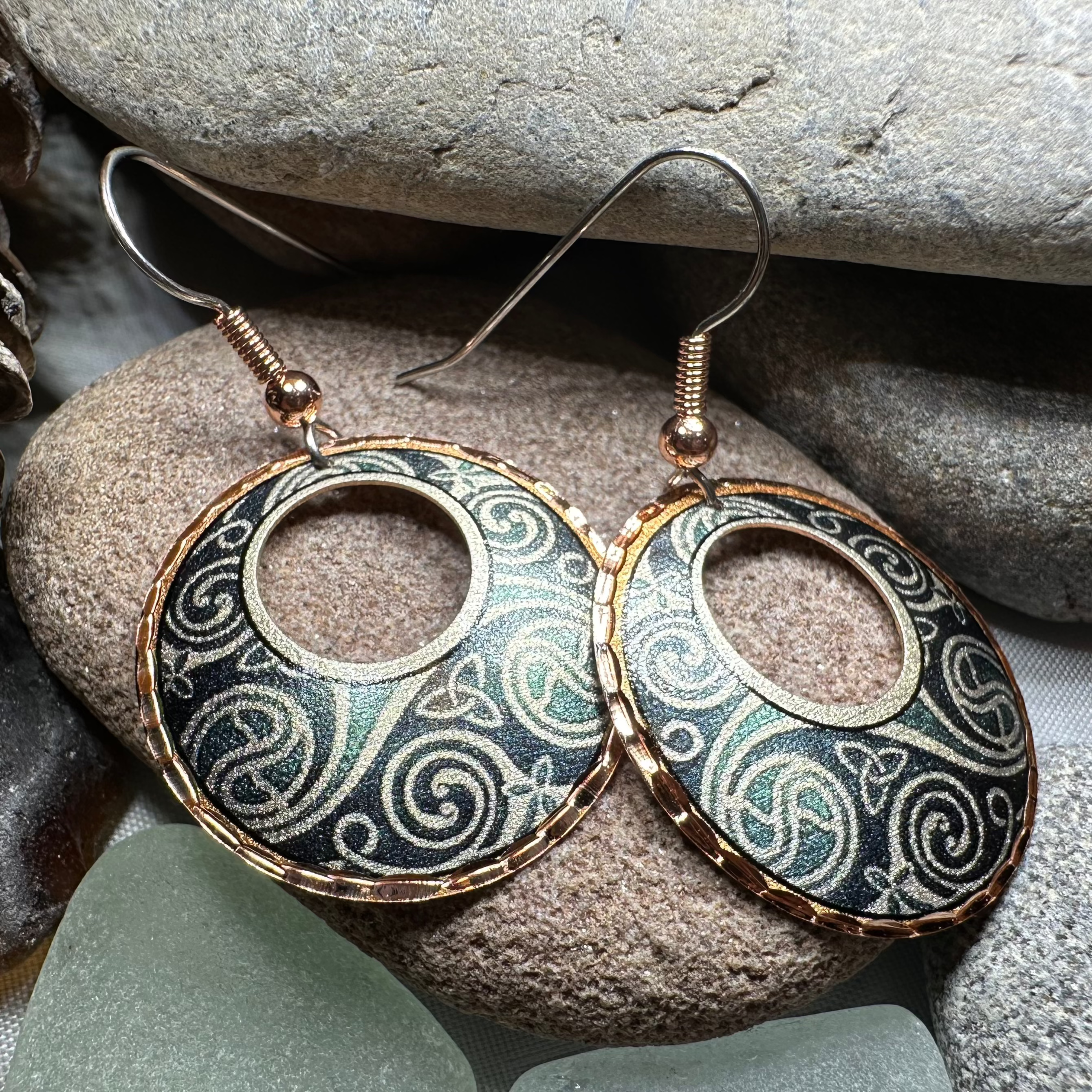 Renewal Celtic Spiral Copper Earrings