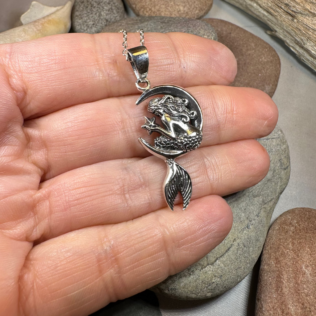 Mermaid on the Moon Necklace