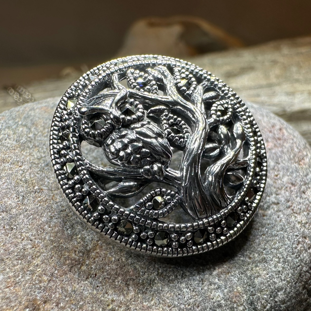 Autumn Owl Tree Necklace