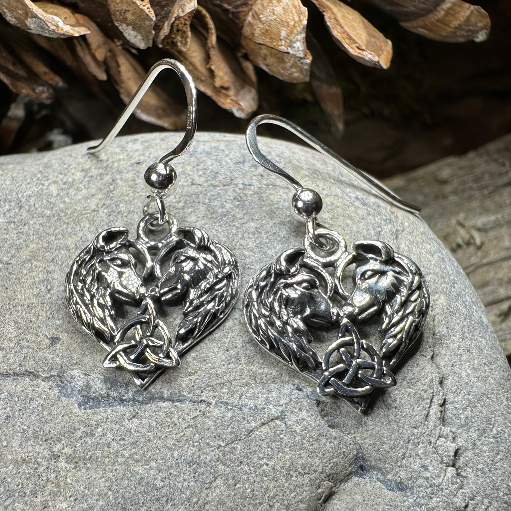 Celtic Wolf Lovers Earrings