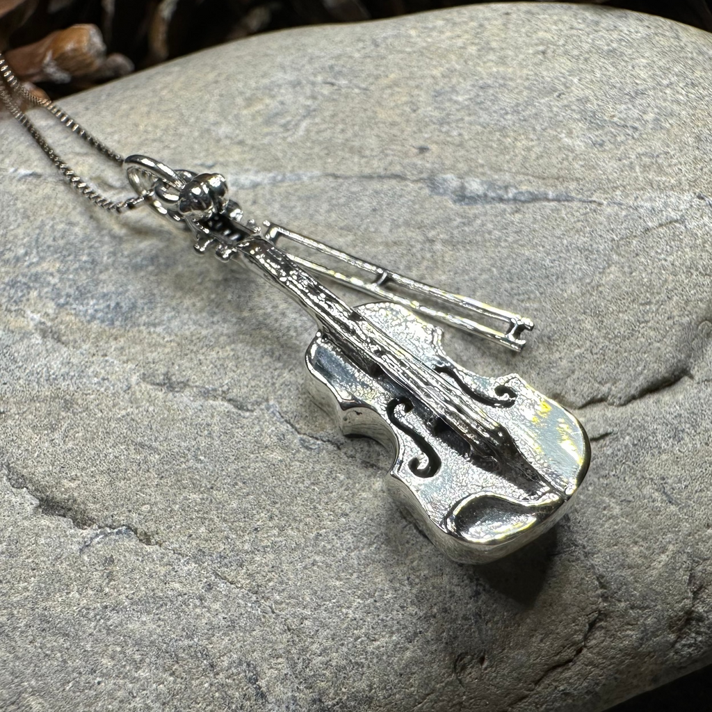 Irish Fiddle Celtic Necklace