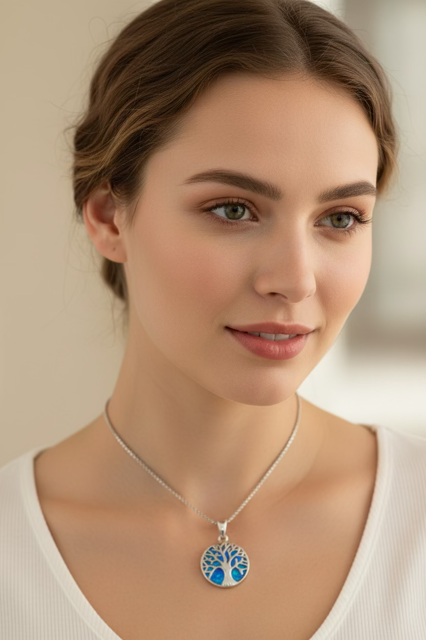 Persephone Opal Tree of Life Necklace