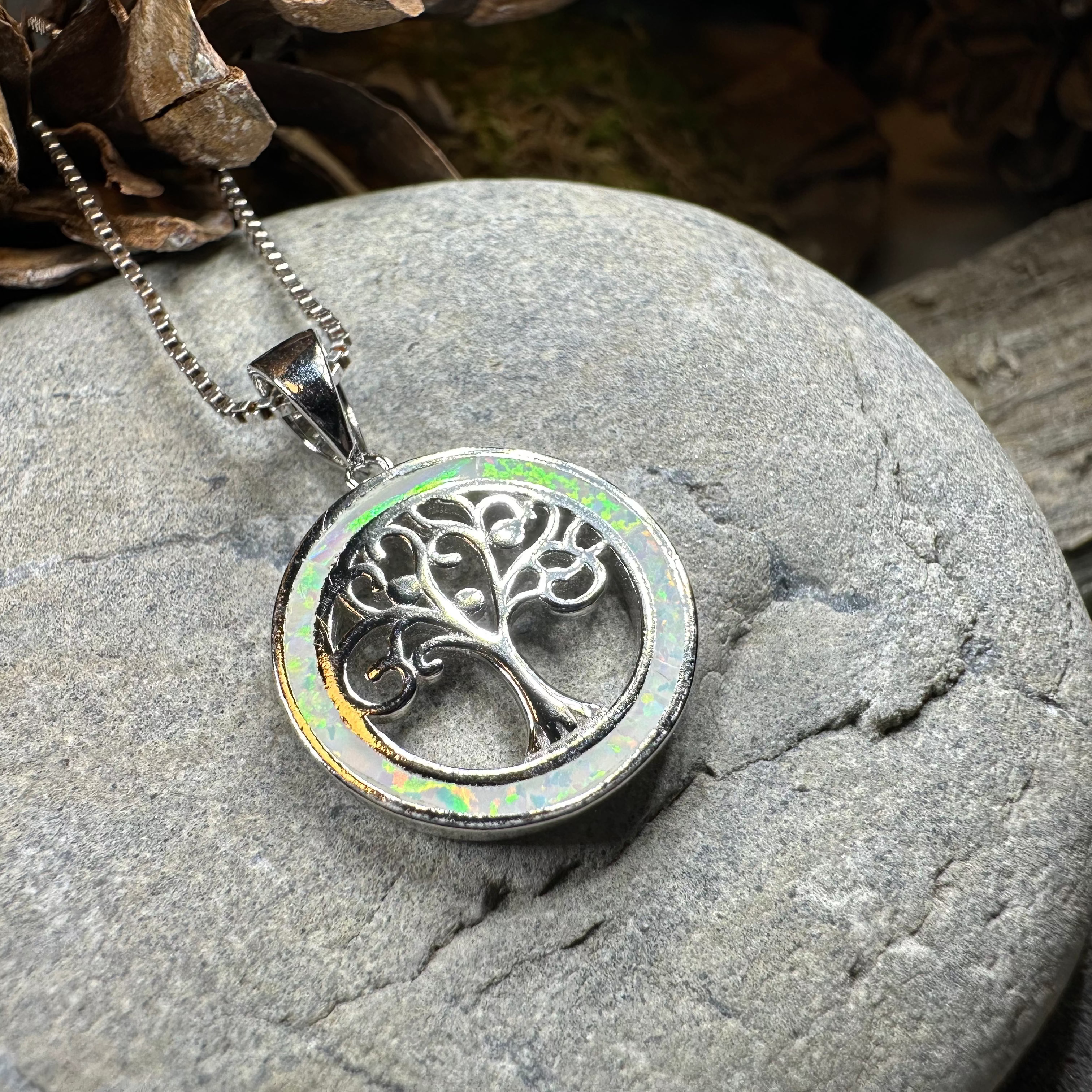 Enora Opal Tree of Life Necklace