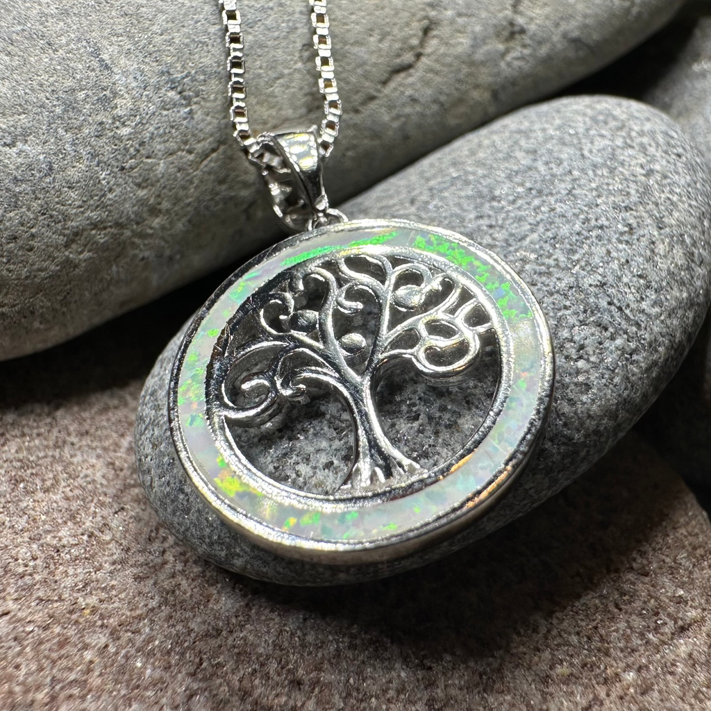 Enora Opal Tree of Life Necklace