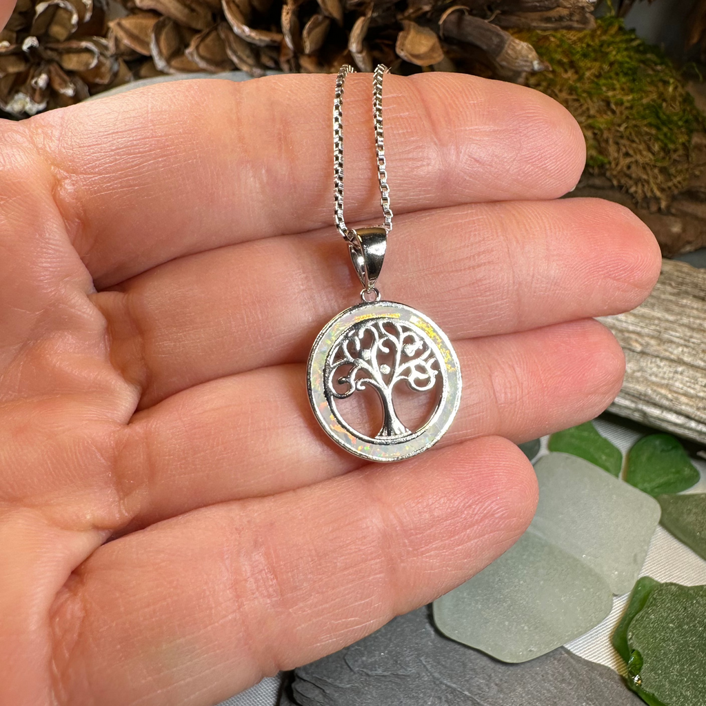 Enora Opal Tree of Life Necklace