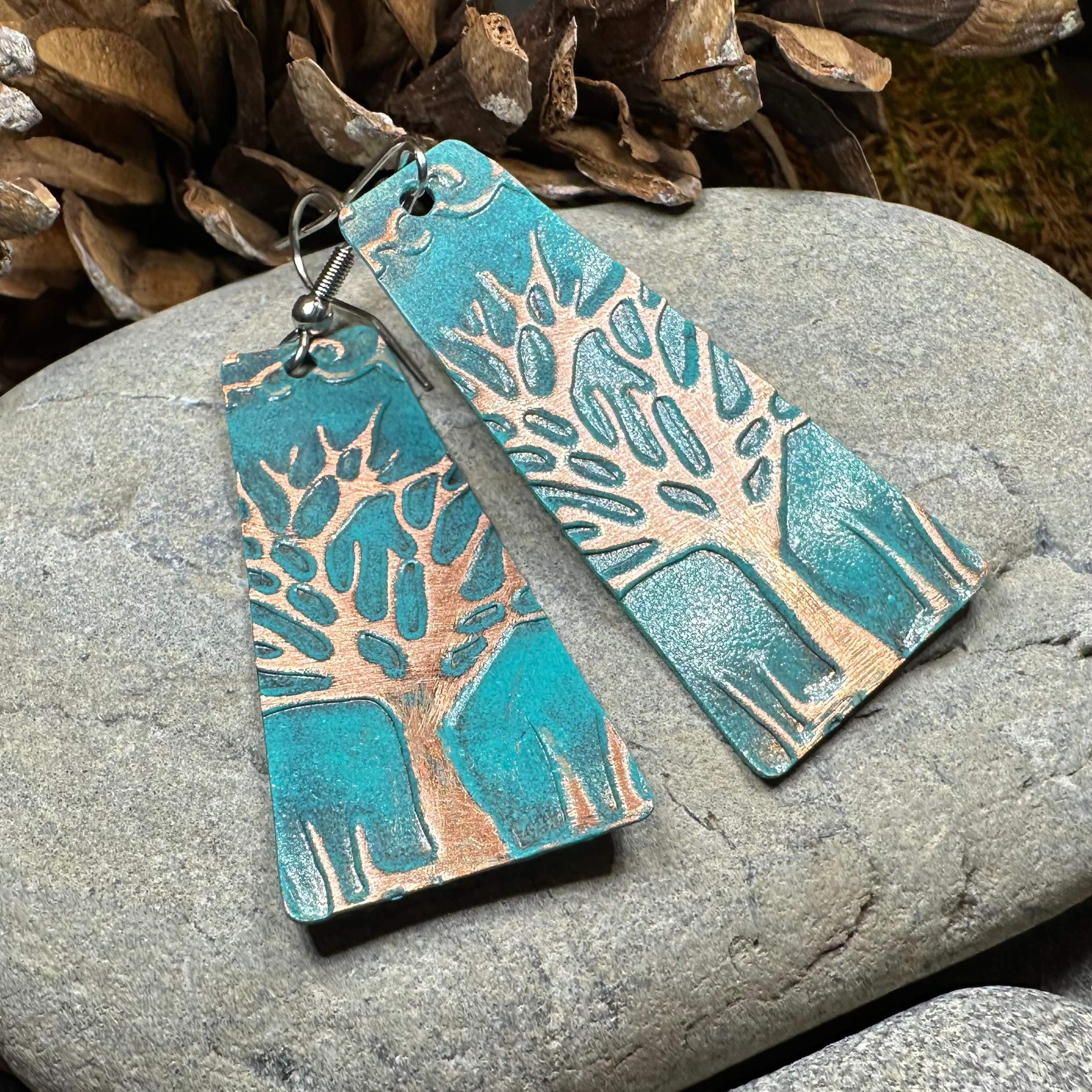 Homeward Tree of Life Copper Earrings