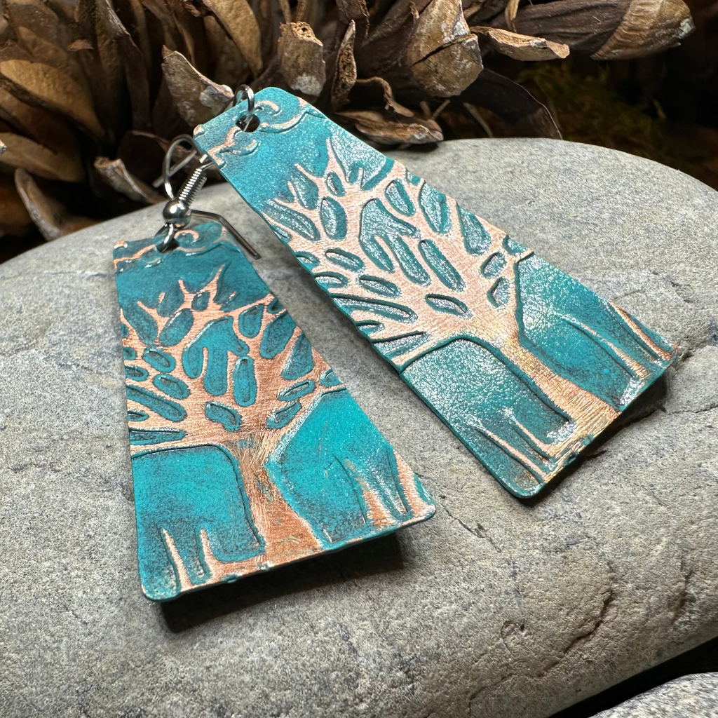 Homeward Tree of Life Copper Earrings