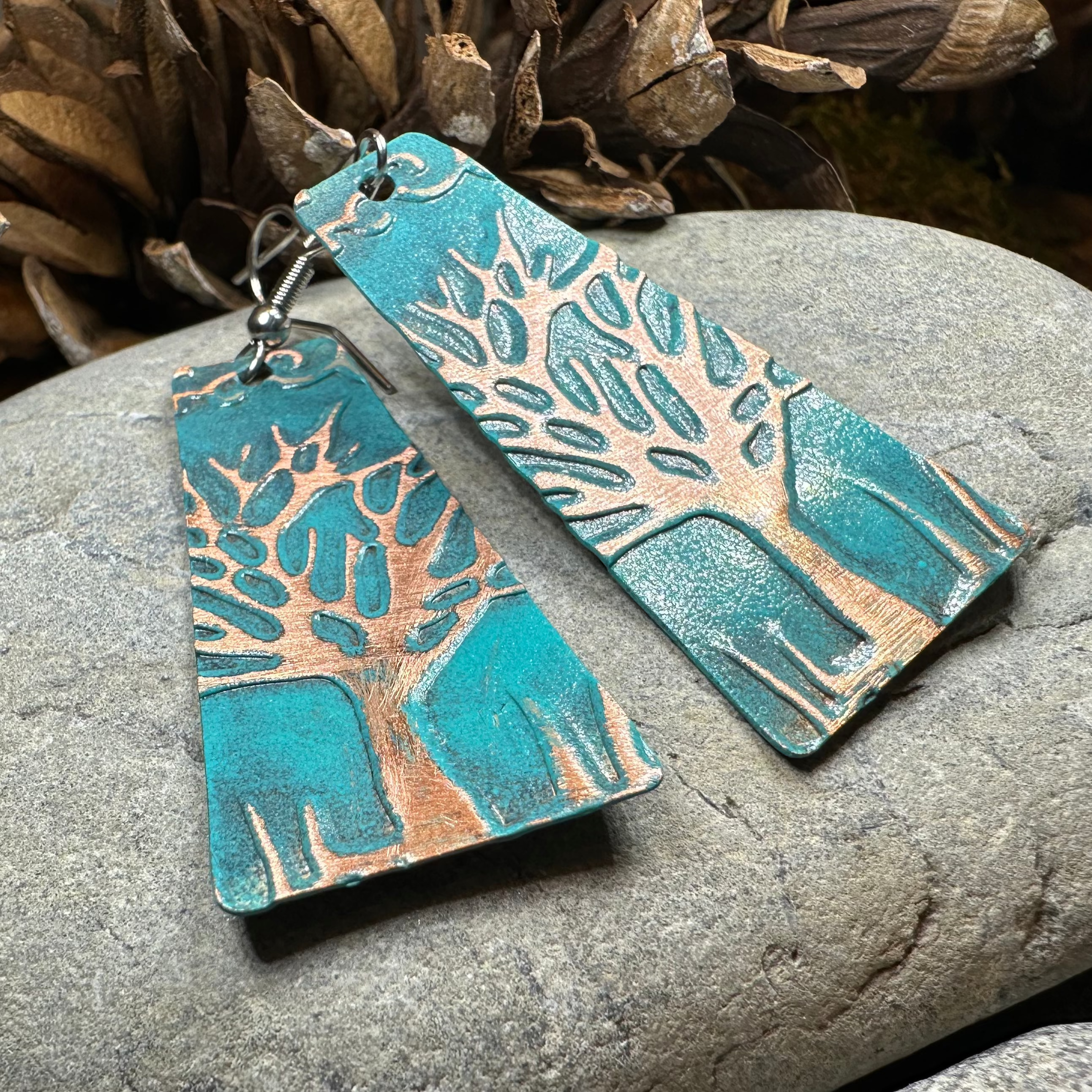 Homeward Tree of Life Copper Earrings
