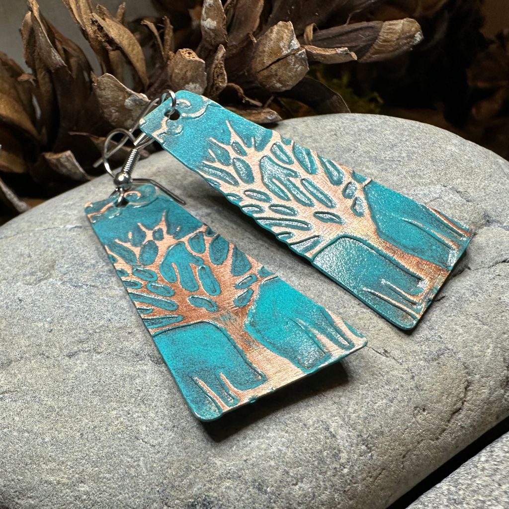 Homeward Tree of Life Copper Earrings