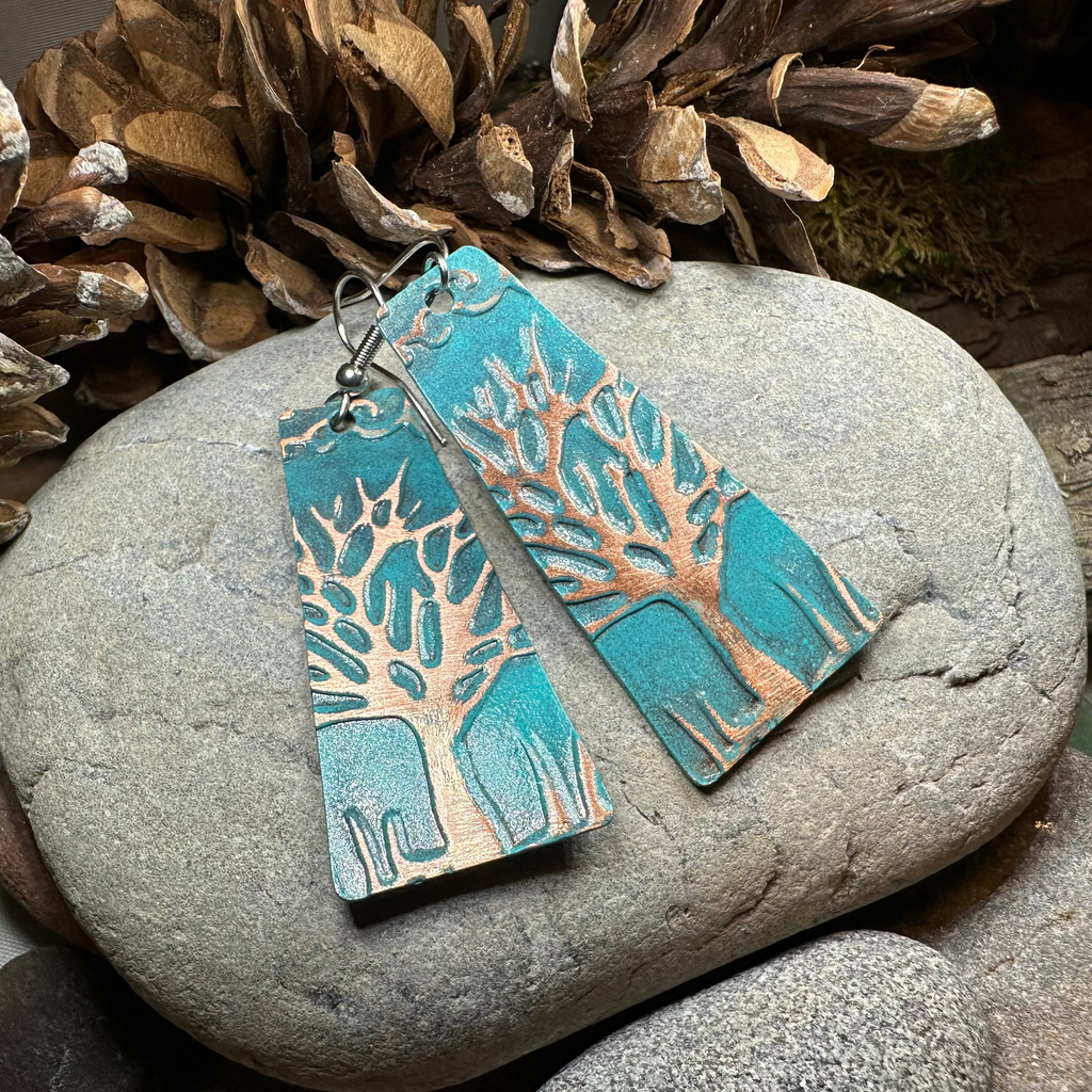 Homeward Tree of Life Copper Earrings