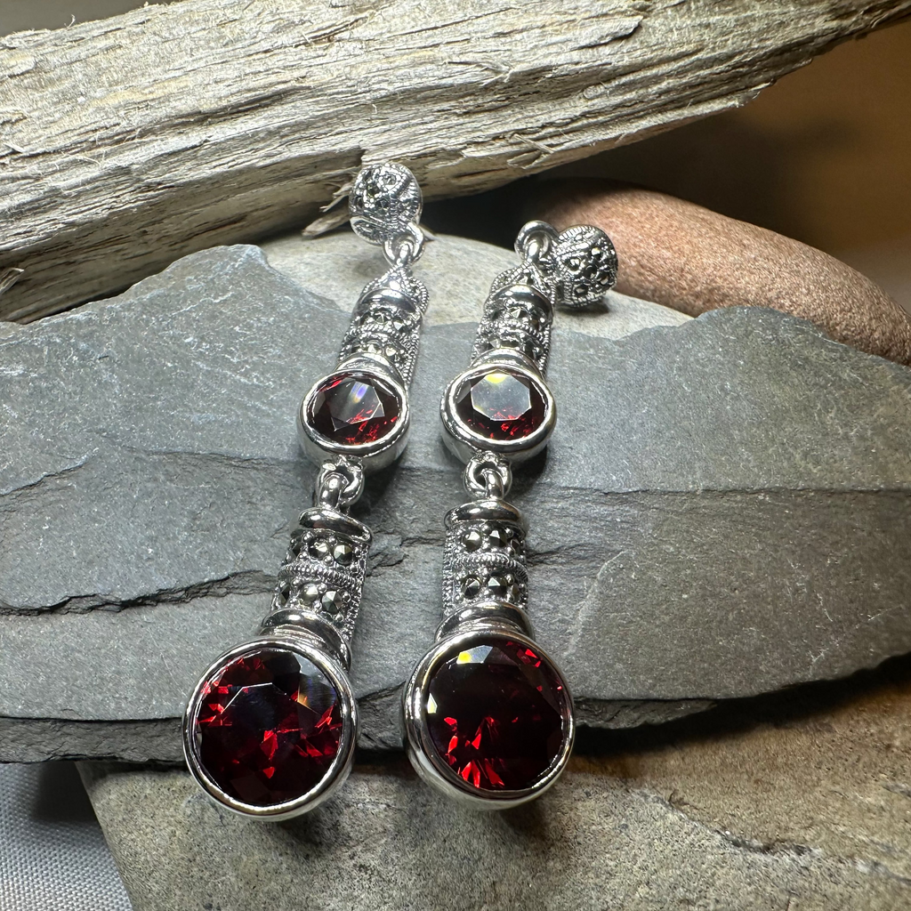 Garnet Fire Earrings
