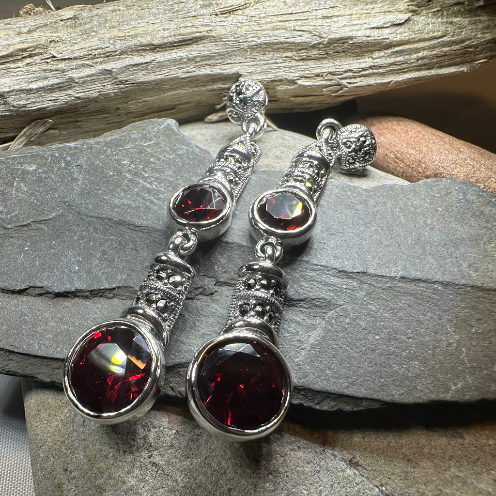 Garnet Fire Earrings