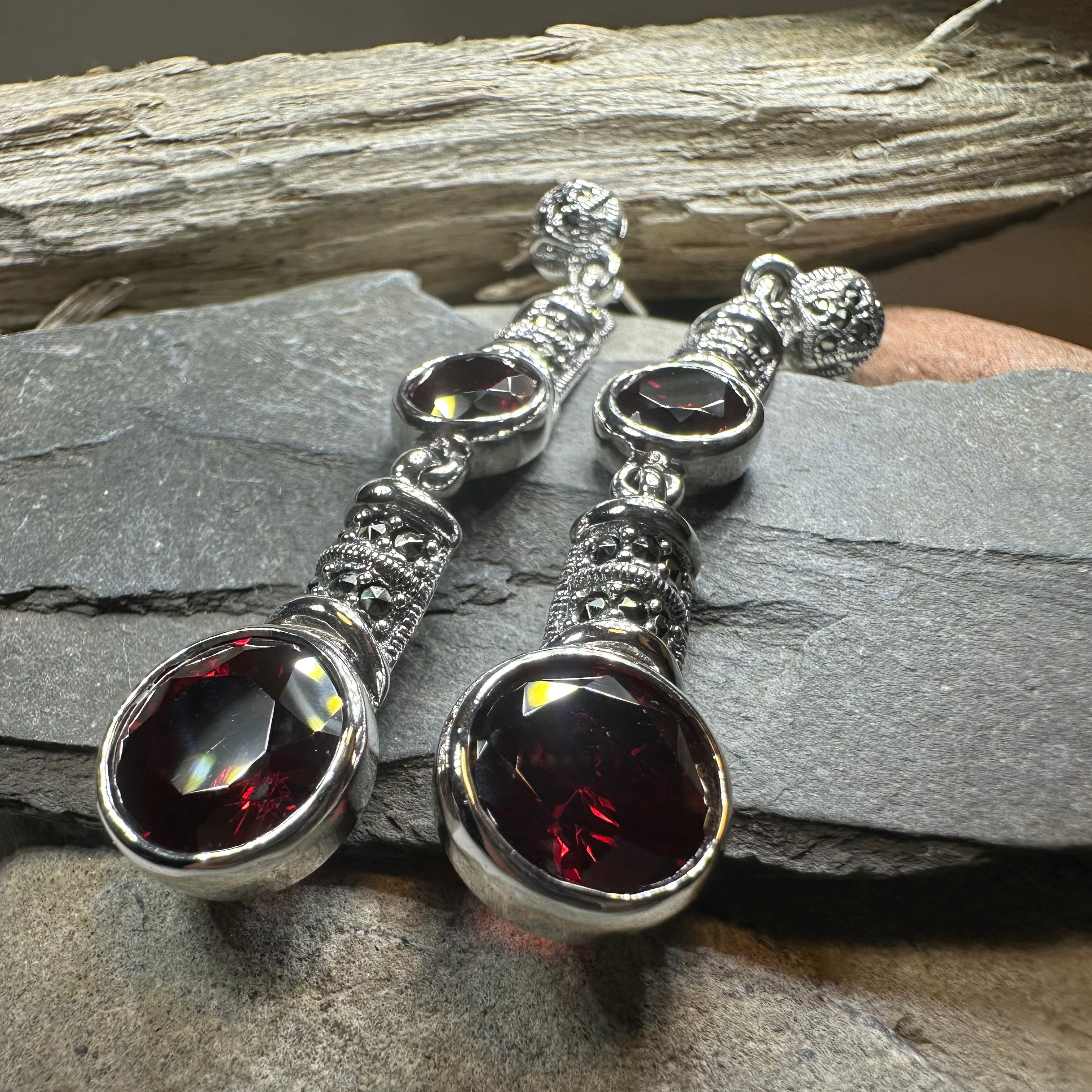 Garnet Fire Earrings