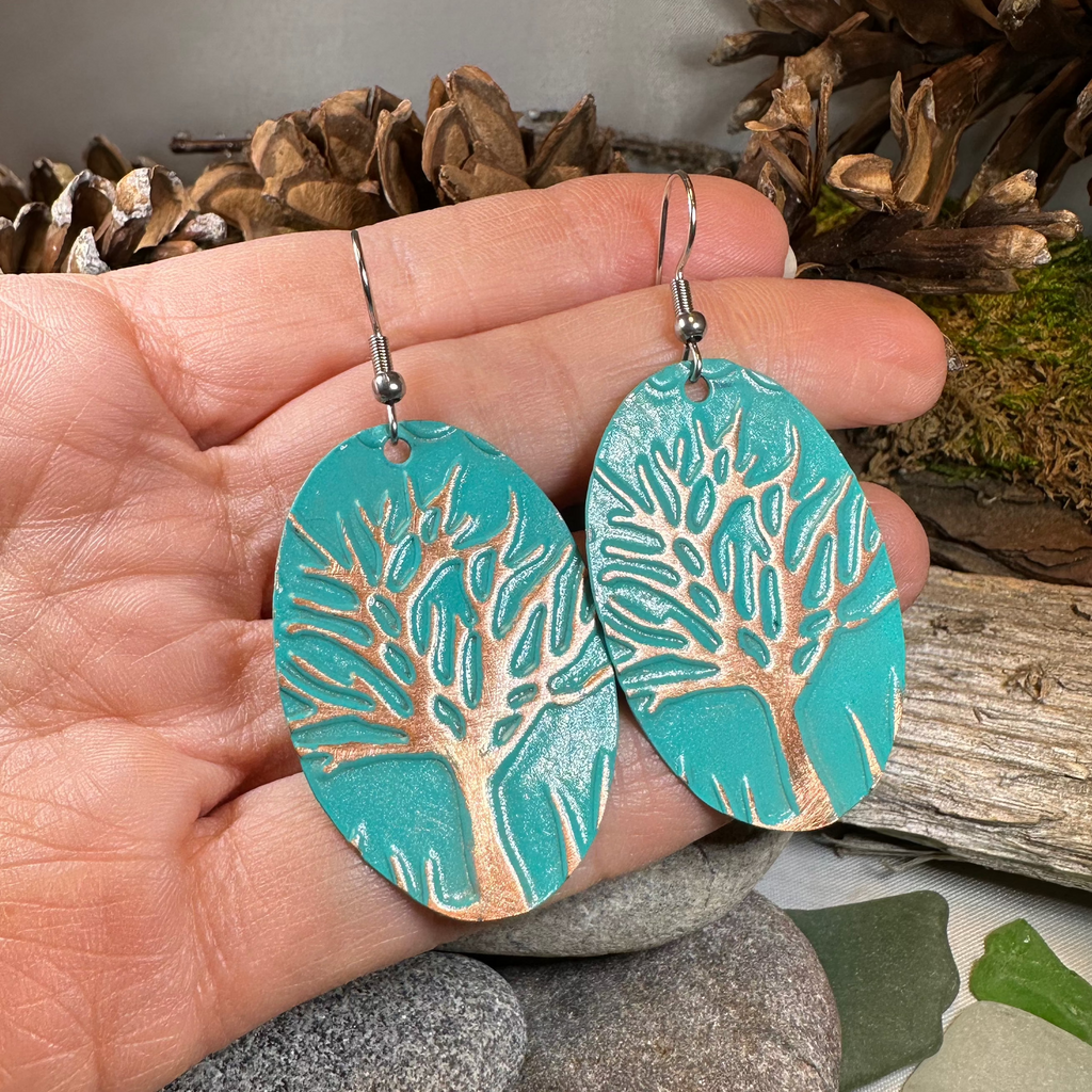 Oaksong Tree of Life Copper Earrings
