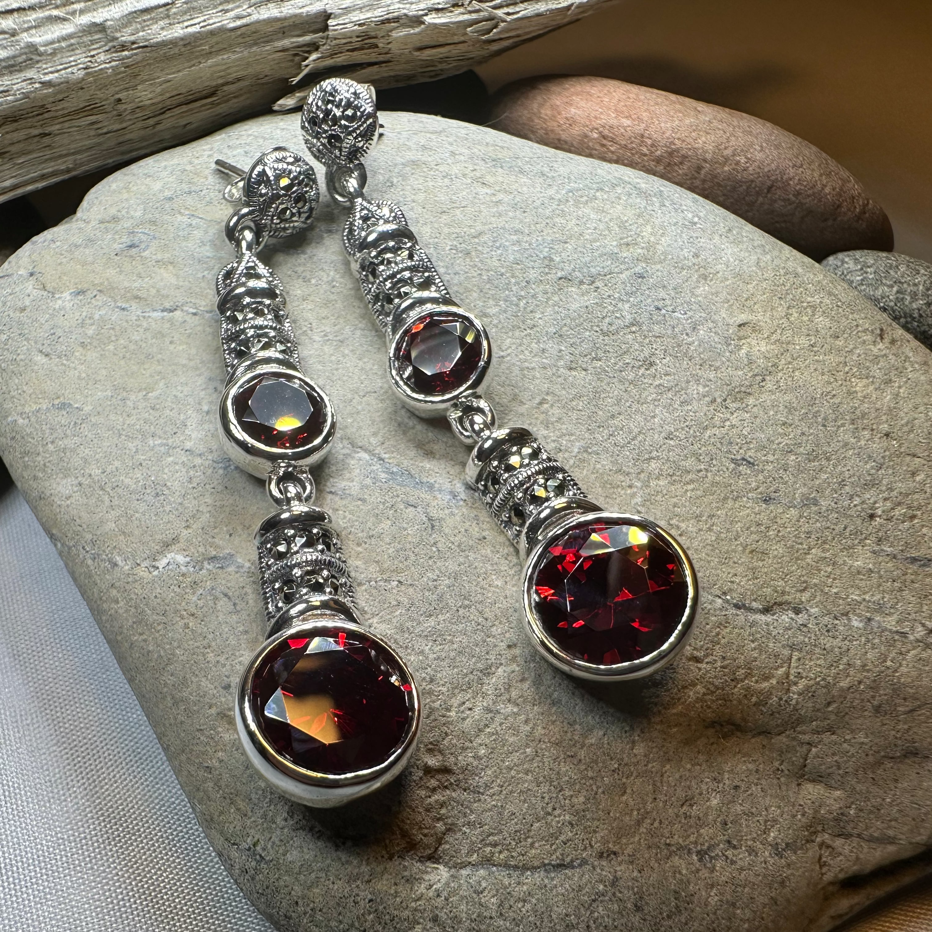 Garnet Fire Earrings