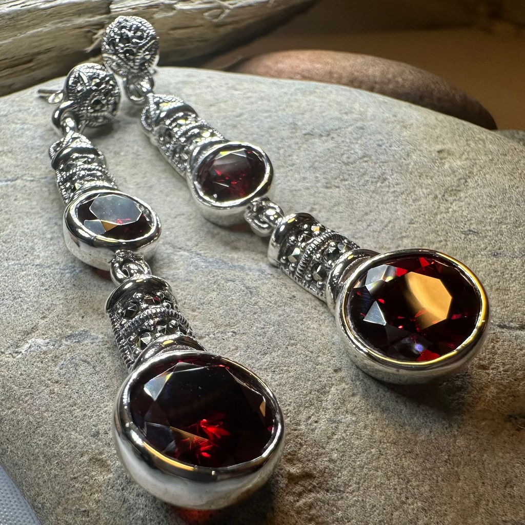 Garnet Fire Earrings