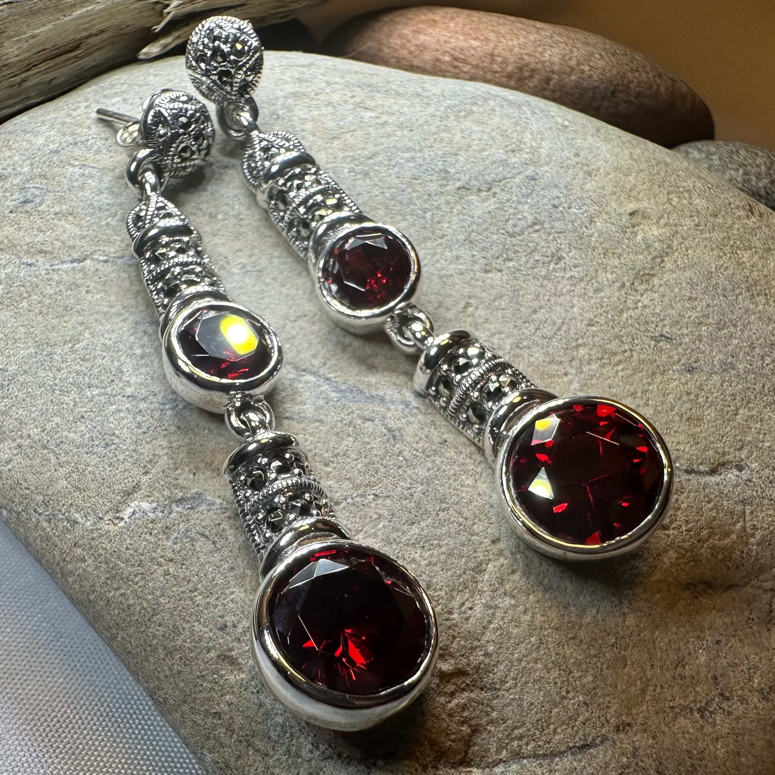 Garnet Fire Earrings