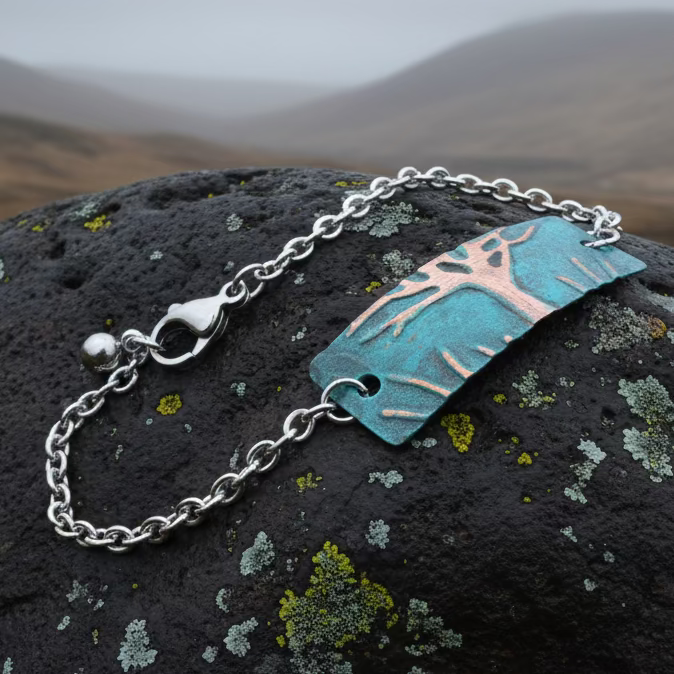 Ancient Oak Tree of Life Copper Bracelet