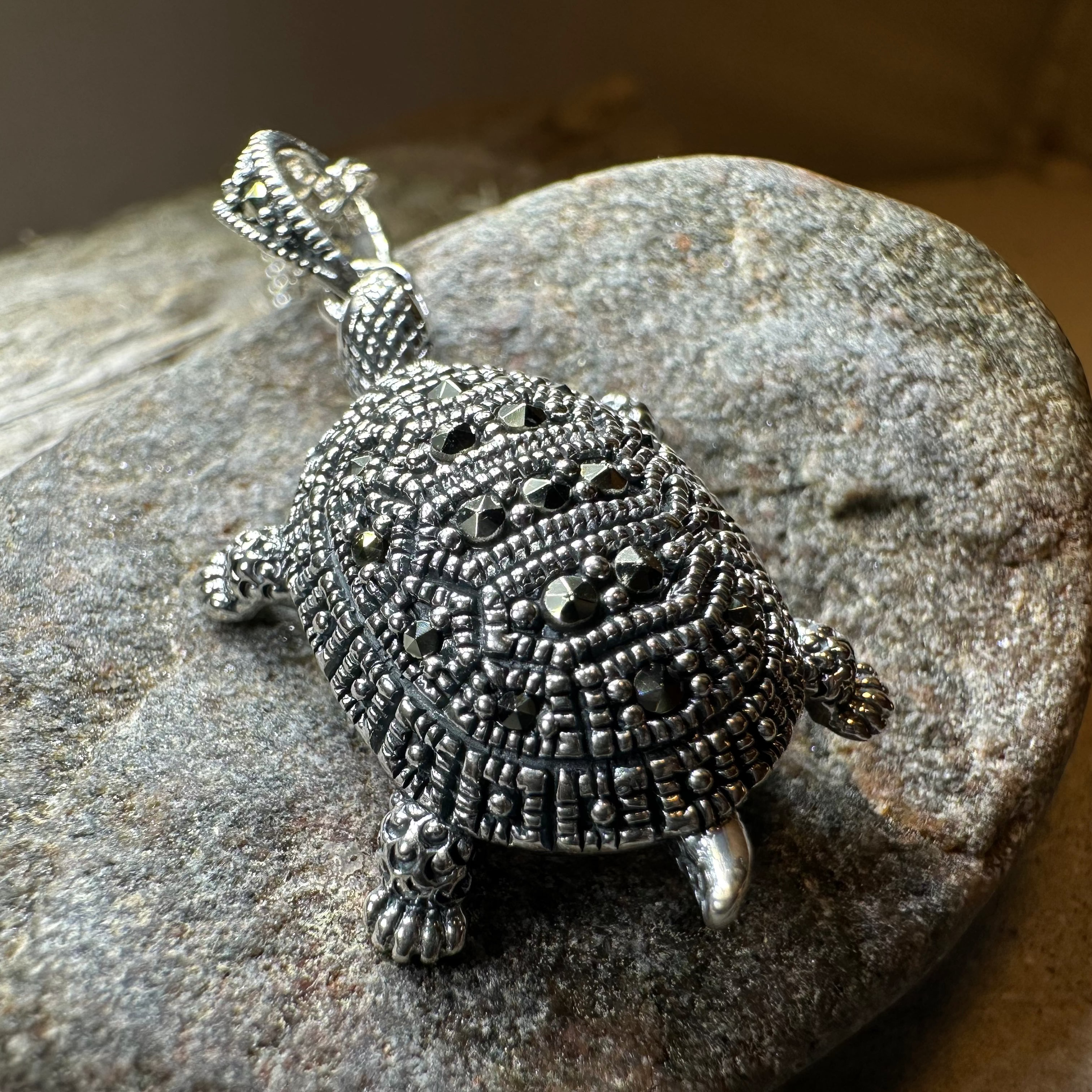 Esme Marcasite Turtle Necklace
