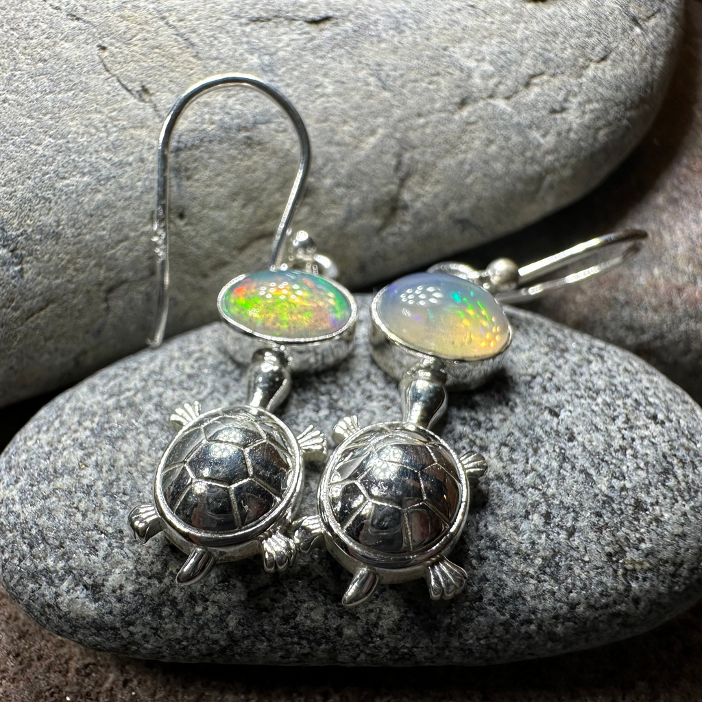 Turtle Opal Earrings