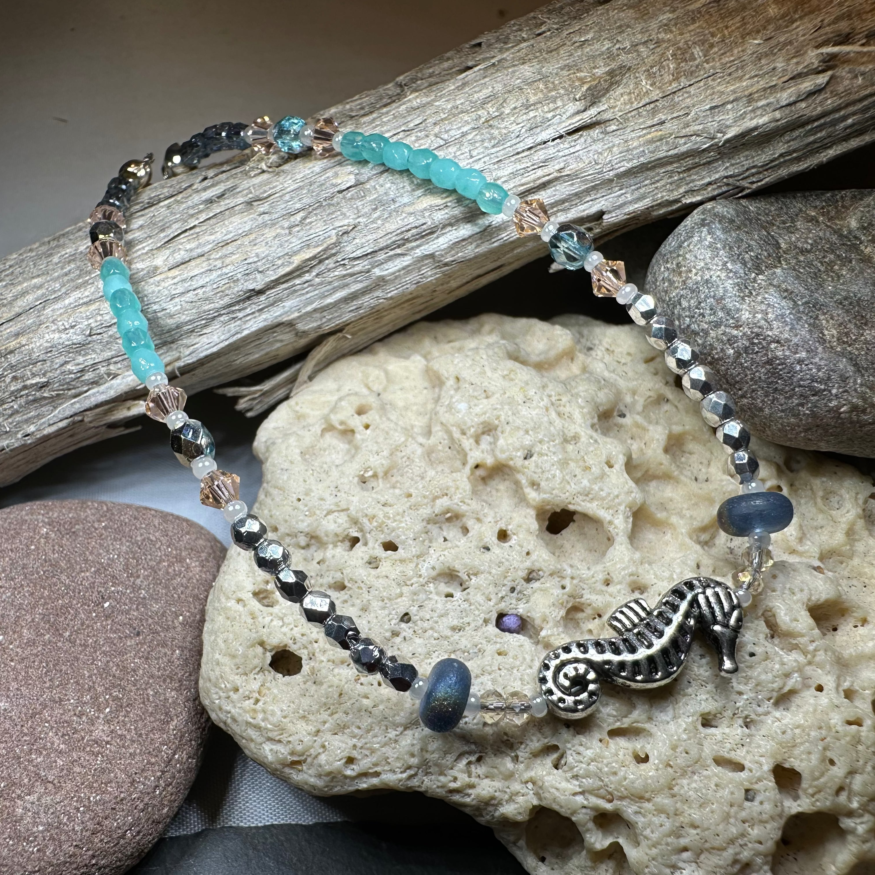 Beachy Seahorse Ankle Bracelet