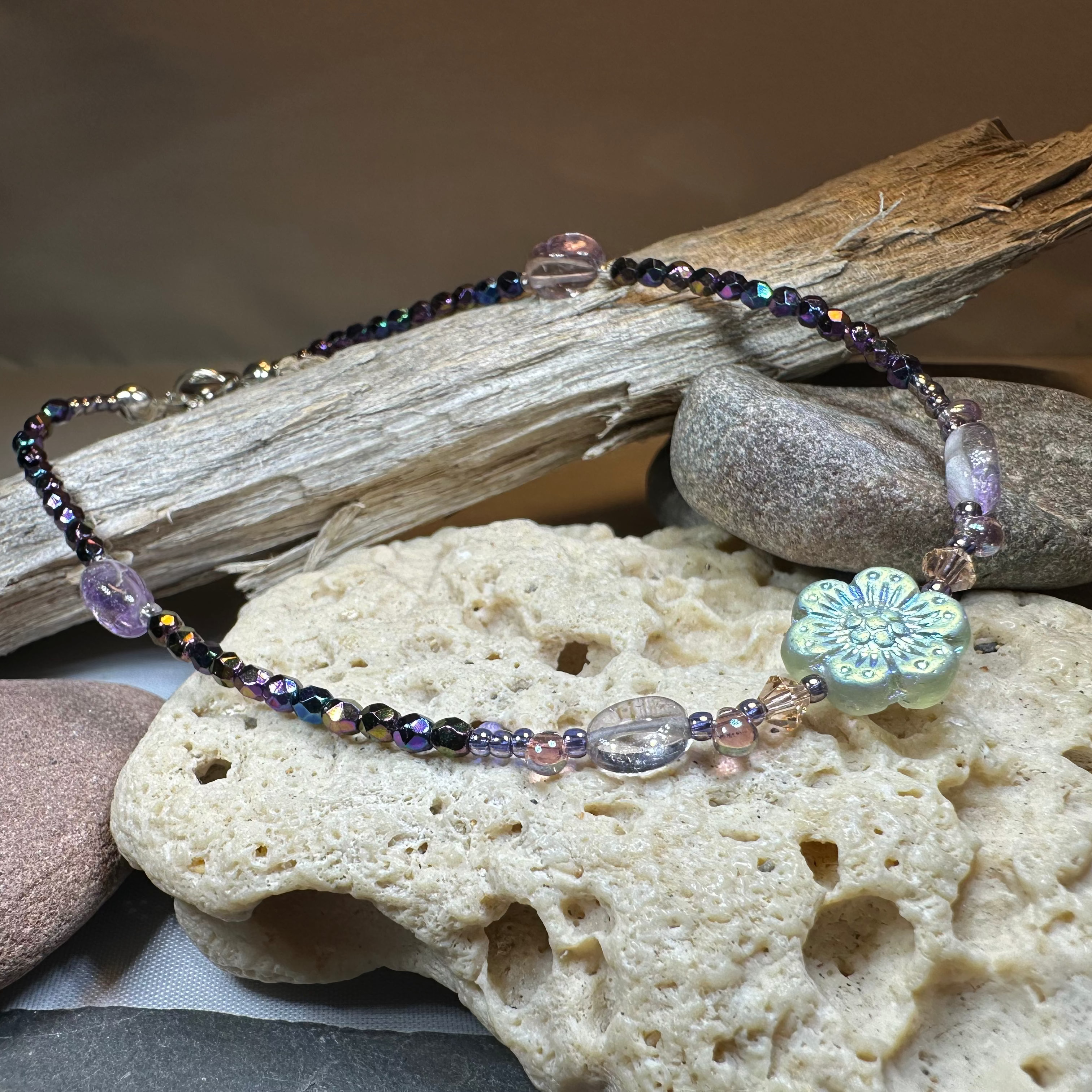 Sunset Flower Ankle Bracelet