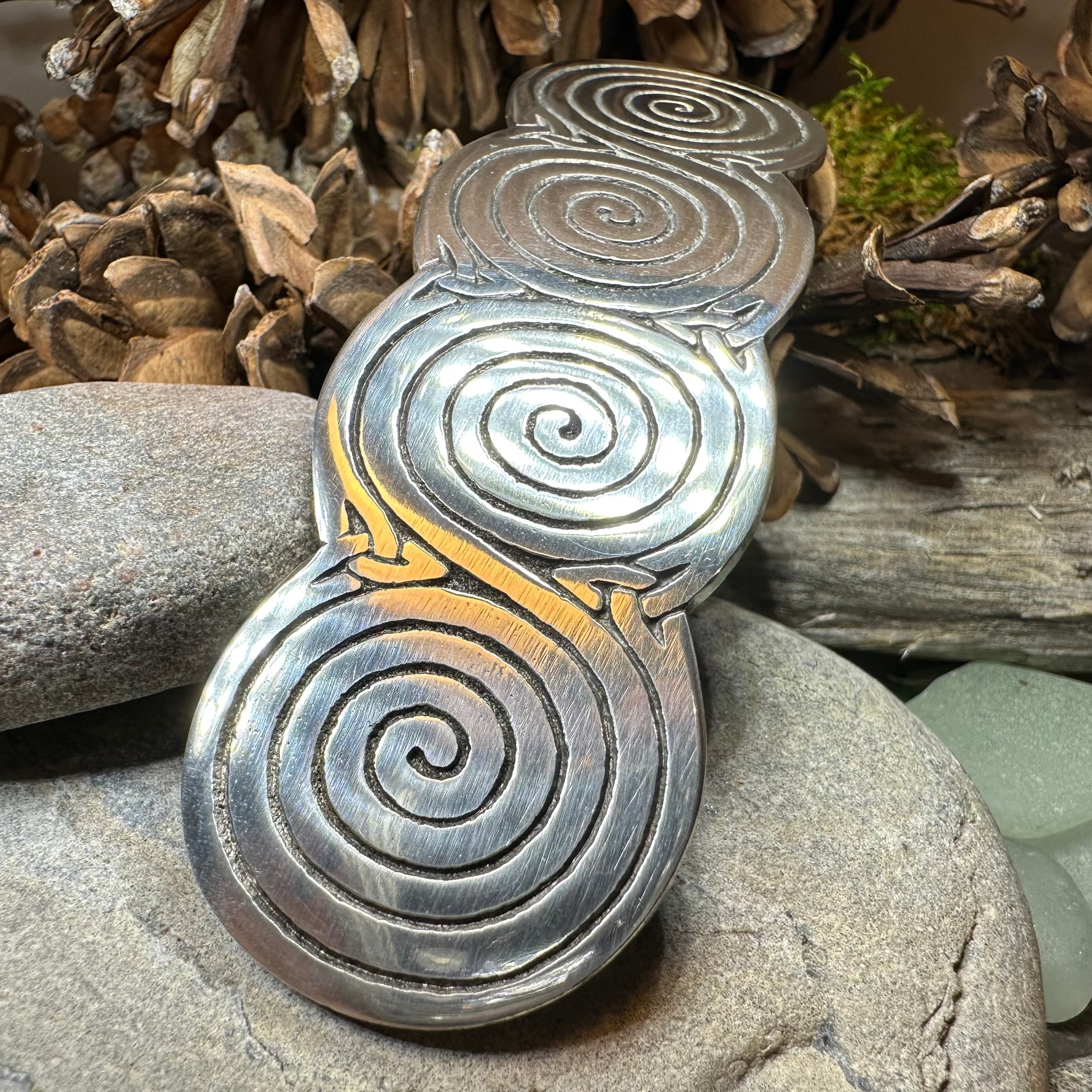 Newgrange Celtic Spiral Hair Clip for Women