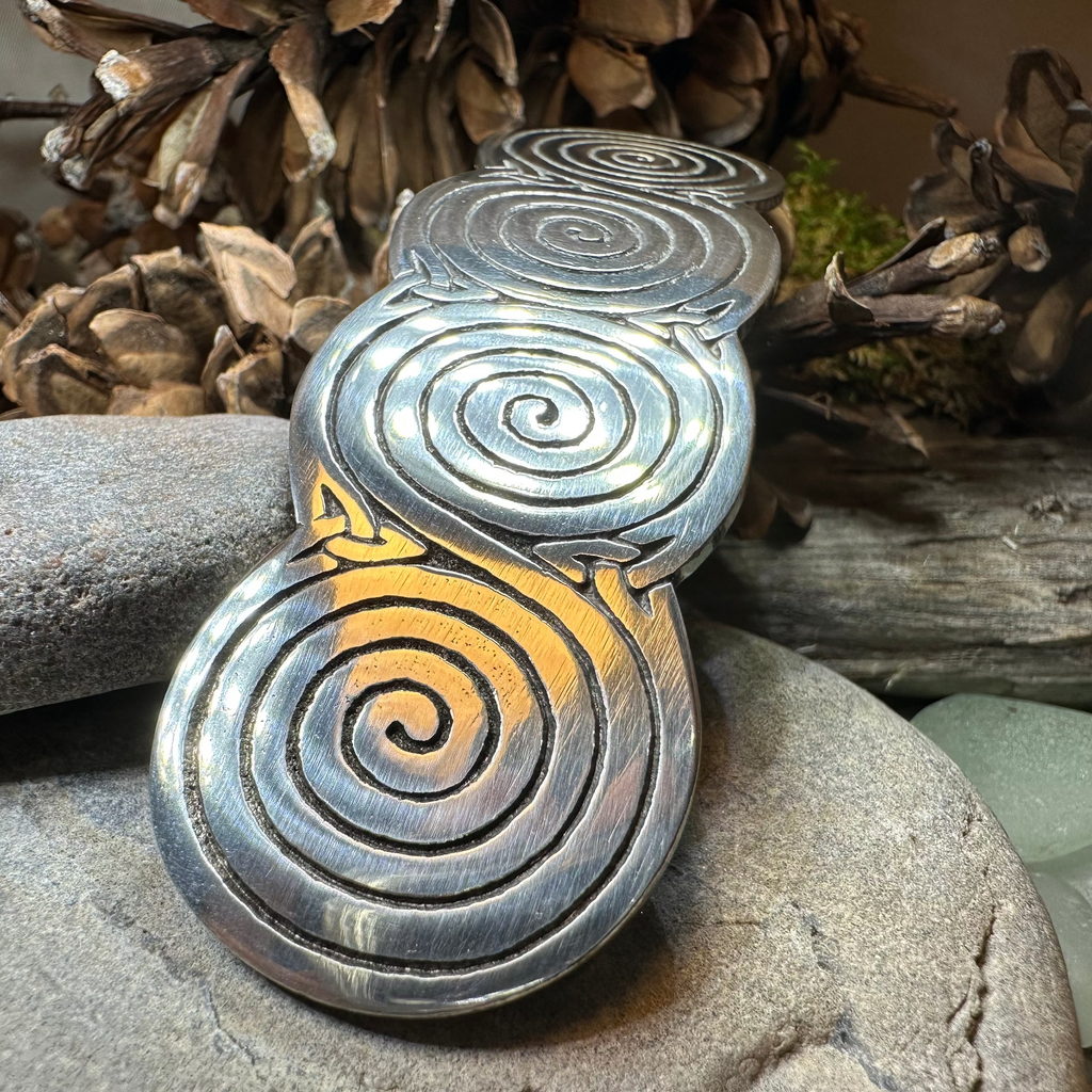Newgrange Celtic Spiral Hair Clip for Women