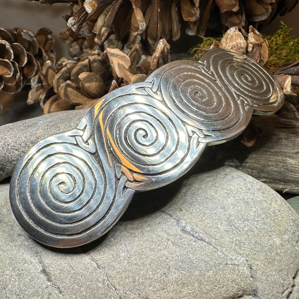 Newgrange Celtic Spiral Hair Clip for Women