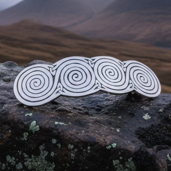 Newgrange Celtic Spiral Hair Clip for Women
