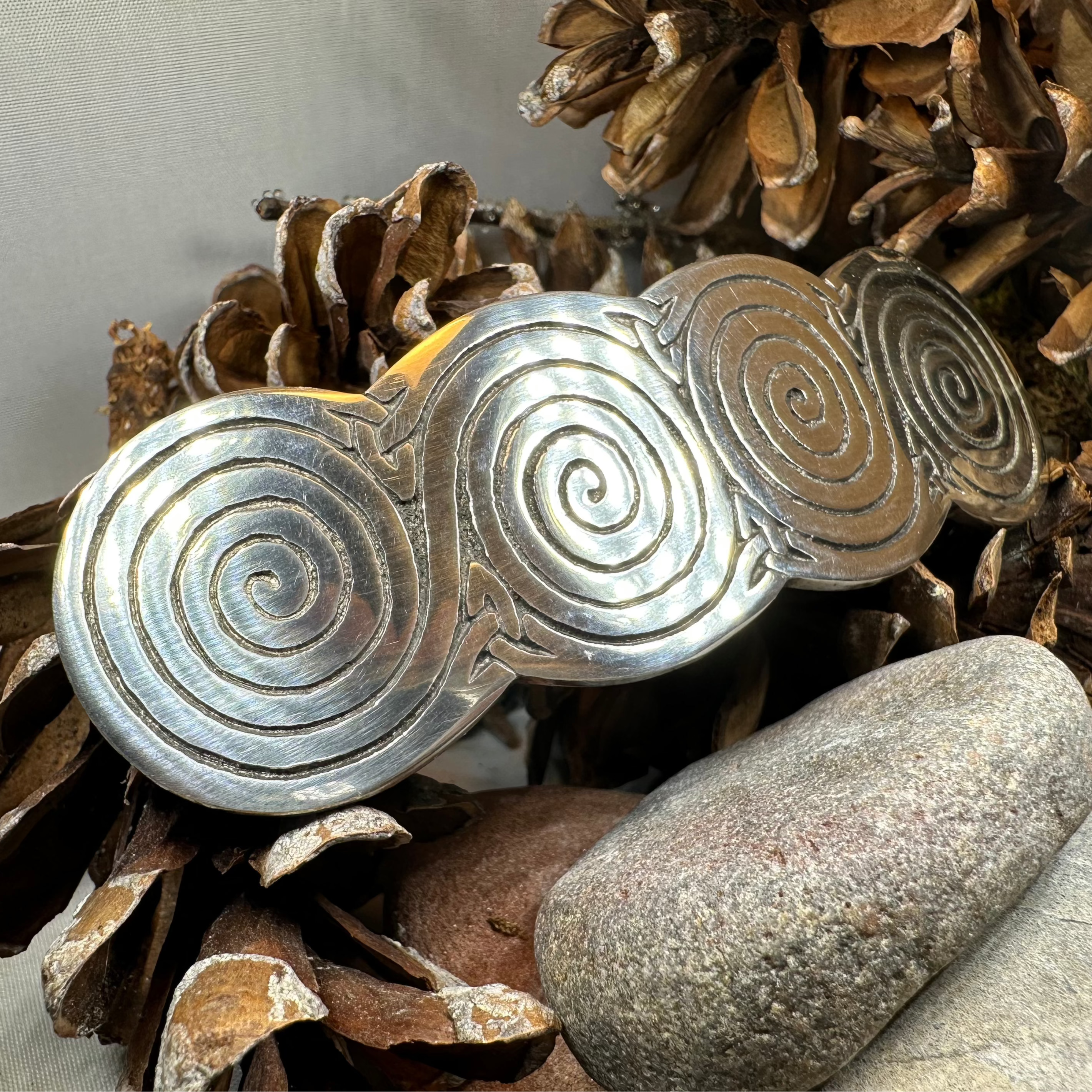 Newgrange Celtic Spiral Hair Clip for Women